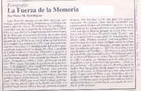 Fotografía : la fuerza de la memoria