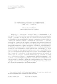 Un sueño monadológico de José Donoso: "La puerta cerrada"