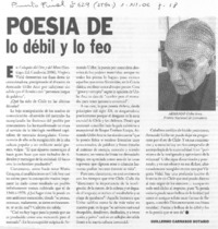 Poesía de lo débil y lo feo