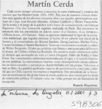 Martín Cerda  [artículo] Ramón Riquelme