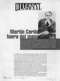 Martín Cerda fuera del mapa  [artículo] Marcela Fuentealba