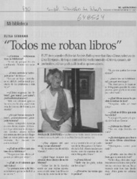 "Todos me roban libros"