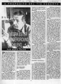 La negra Ester y el underground chileno  [artículo] Mario Rojas