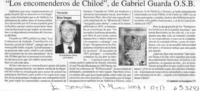 "Los encomenderos de Chiloé", de Gabriel Guarda O.S.B.  [artículo] Fernando Silva Vargas