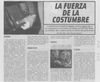 La fuerza de la costumbre