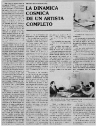 La dinámica cósmica de un artista completo