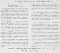 Voces en el silencio.