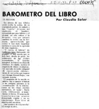 Barómetro del libro  [artículo] Claudio Solar.