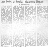 Juan Godoy, un novelista injustamente olvidado