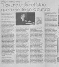 Hay una crisis del futuro que se siente en la cultura"