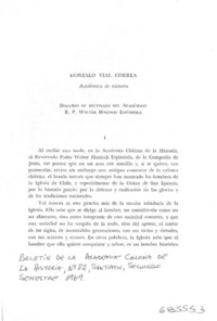 Discurso de recepción del académico R. P. Walter Hanisch Espíndola