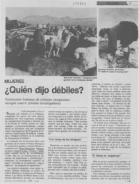 ¿Quién dijo débiles?