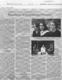 Rescatando la dramaturgia femenina