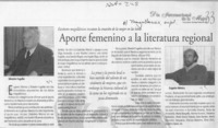 Aporte femenino a la literatura regional  [artículo].