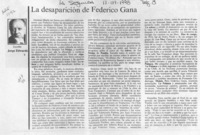 La desaparición de Federico Gana