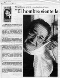 "El hombre siente la tierra en mí"  [artículo] Margarita Serrano.