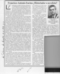 Francisco Antonio Encina, historiador o novelista?  [artículo] Zenón Jorquera Rojas.