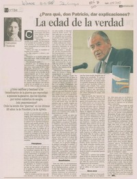 Para qué, don Patricio, dar explicaciones? la edad de la verdad