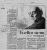 "Escribo como por estupor"  [artículo] Marcia Ramírez.