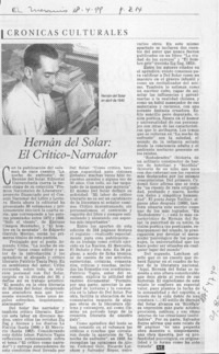 Hernán del Solar, el crítico-narrador  [artículo].