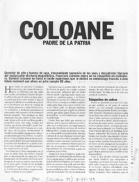 Coloane padre de la patria  [artículo] Claudia Donoso.