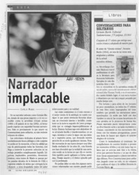 Narrador implacable  [artículo] Camilo Marks.