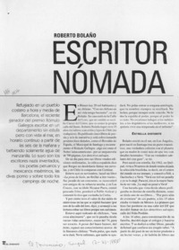 Roberto Bolaño escritor nómada  [artículo] Mili Rodriguez Villouta.