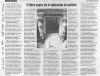 El libro negro de la aplicación de justicia  [artículo] Jean Pierre Matus.