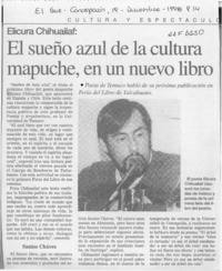 El sueño azul de la cultura mapuche, en un nuevo libro  [artículo].