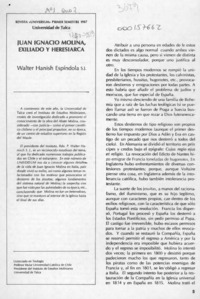 Juan Ignacio Molina, exiliado y heresiarca  [artículo] Walter Hanisch Espíndola.