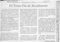 El Triste fin de Recabarren  [artículo].