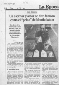 Un escritor y actor se hizo famoso como el "pelao" de Mentholatum  [artículo] Maura Brescia.