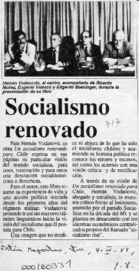 Socialismo renovado  [artículo].