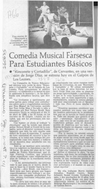 Comedia musical farsesca para estudiantes básicos  [artículo].