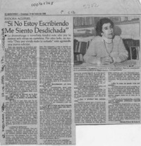 Isidora Aguirre, "Si no estoy escribiendo me siento desdichada"  [artículo] Susana Ponce de León G.