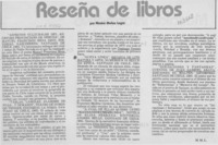 Reseña de libros