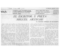 El escritor y poeta Miguel Arteche