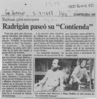 Radrigán paseó su "Contienda"  [artículo].