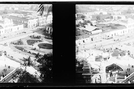 Cerro Santa Lucía, Plaza Vicuña Mackenna vista desde arriba. Santiago de Chile, 1905