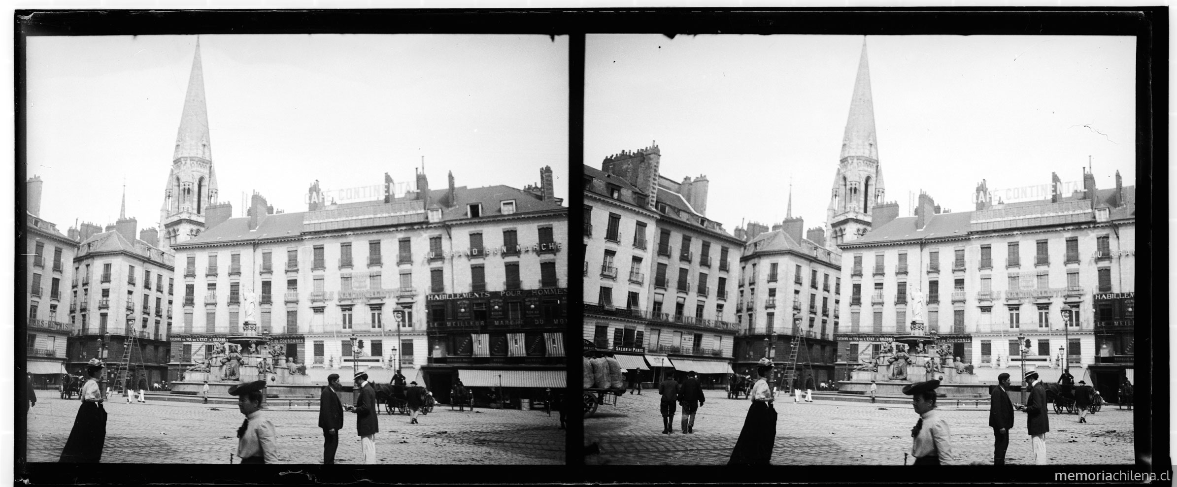 Plaza Graslin, Nantes, Francia, septiembre 1907