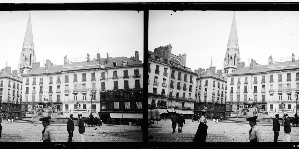 Plaza Graslin, Nantes, Francia, septiembre 1907