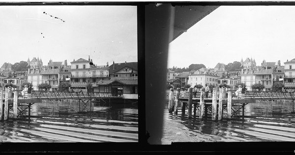 Évian-les-Bains, Francia, desde el barco, 1908