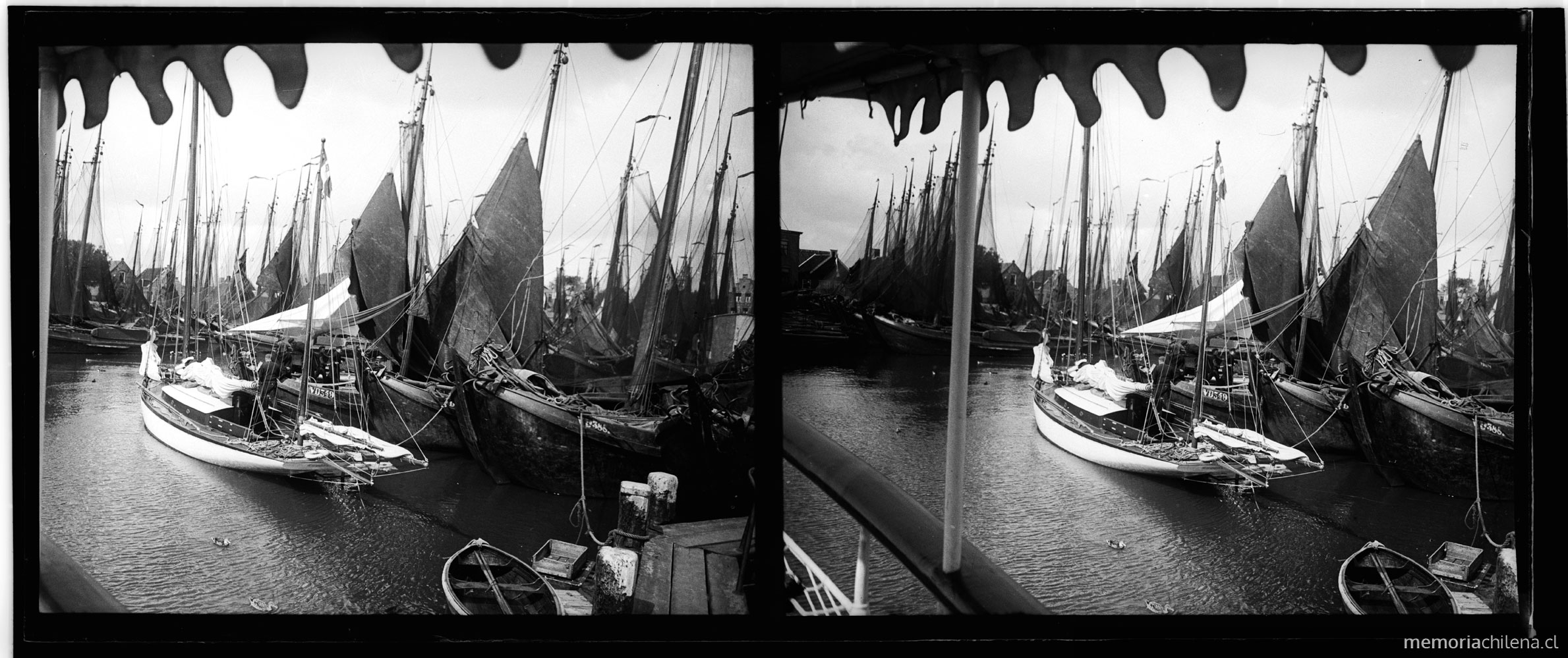 Barcos, Volendam, Holanda, septiembre, 1909