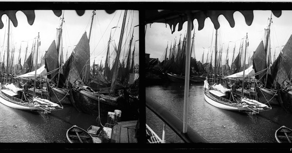 Barcos, Volendam, Holanda, septiembre, 1909