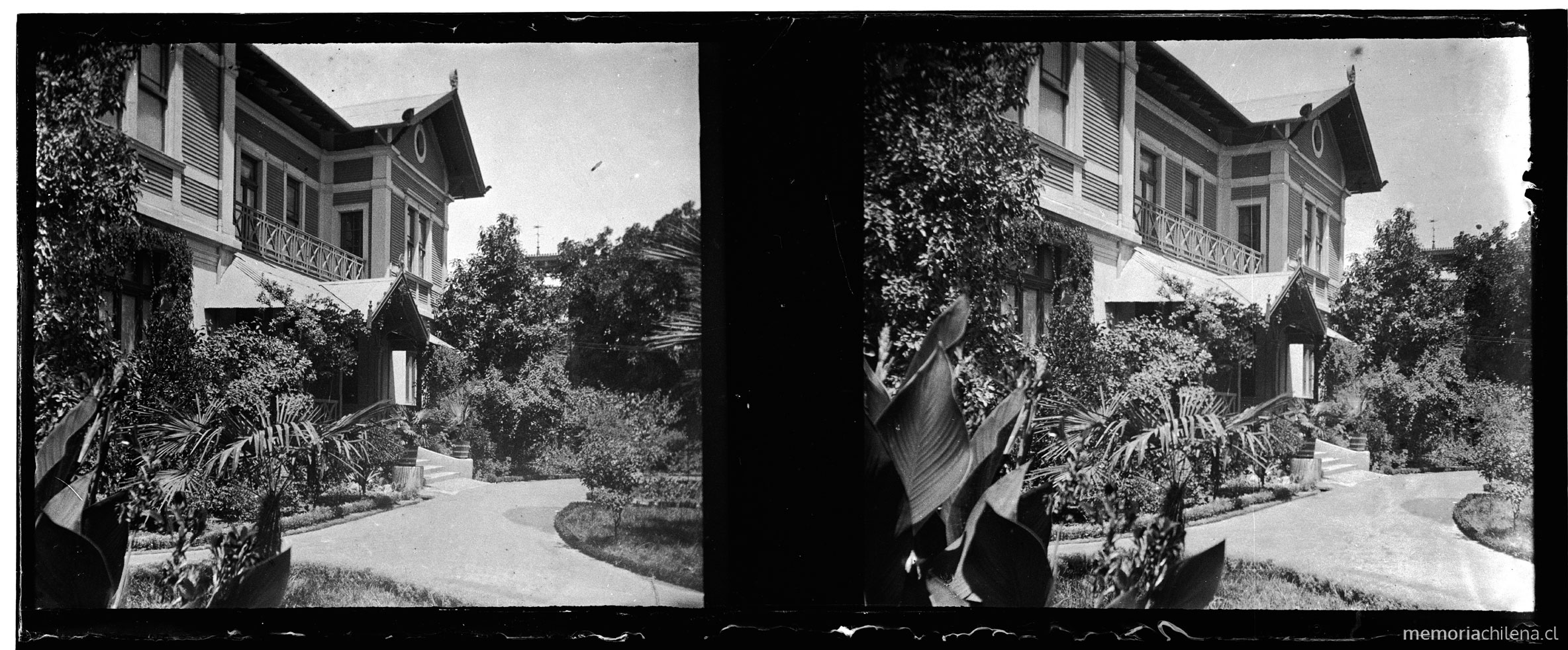 Casa de Vicuña Mackenna, desde el kiosko de entrada, 1906