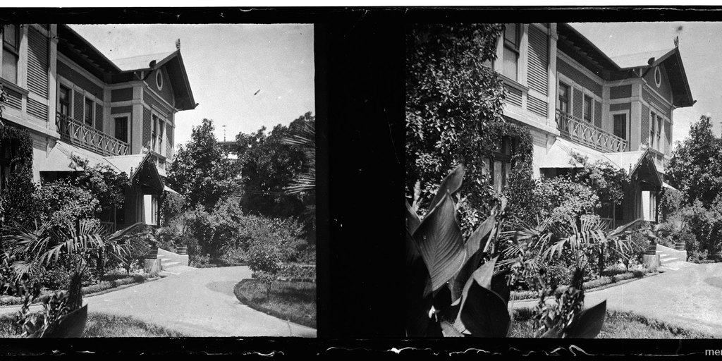 Casa de Vicuña Mackenna, desde el kiosko de entrada, 1906