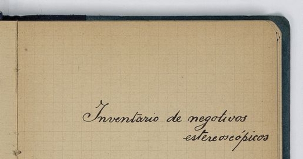  Inventario de negativos estereoscópicos tomados por Jules Bertrand Vidal