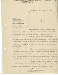 [Carta] 1946 mayo 13, Santiago, Chile [a] Juan Mujica de la Fuente, Bahía Blanca, Argentina