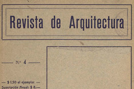 Revista de Arquitectura. Número 4, 1922