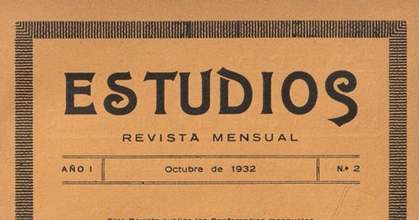 Estudios: número 2, octubre de 1932